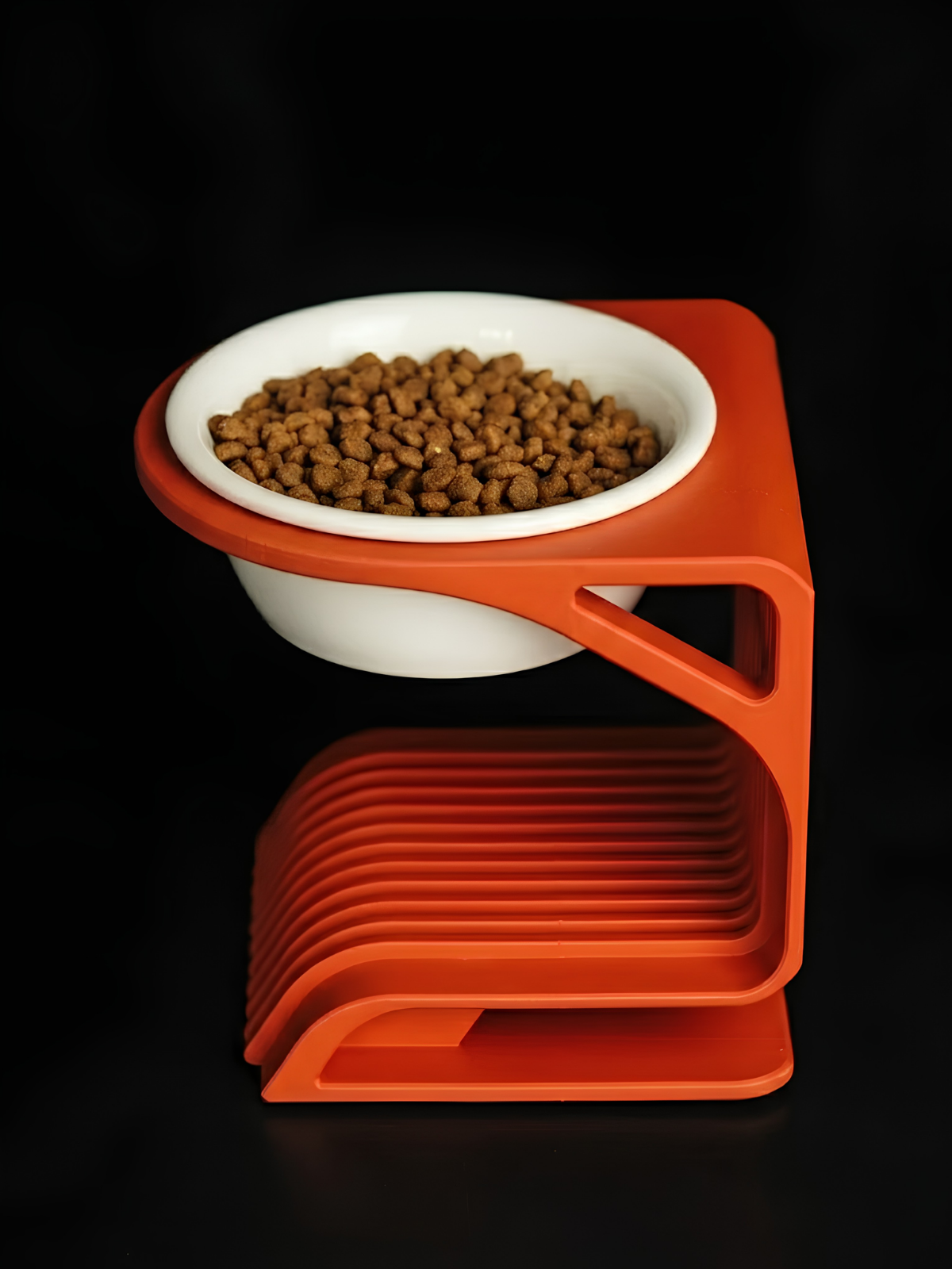 Yükseltilmiş Mama Kabı Standı Ergonomik Mama-Su Kabı